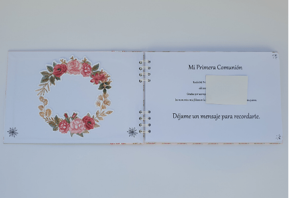 Libro de Firmas Comunión Rose - Personalizado