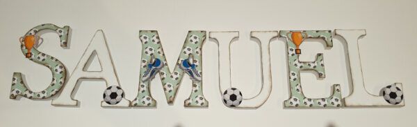 letras decoradas fútbol